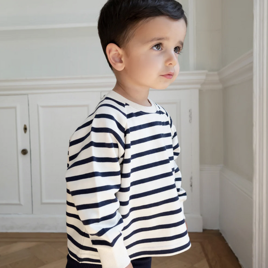 Cotton Sweatshirt - Breton Stripe
