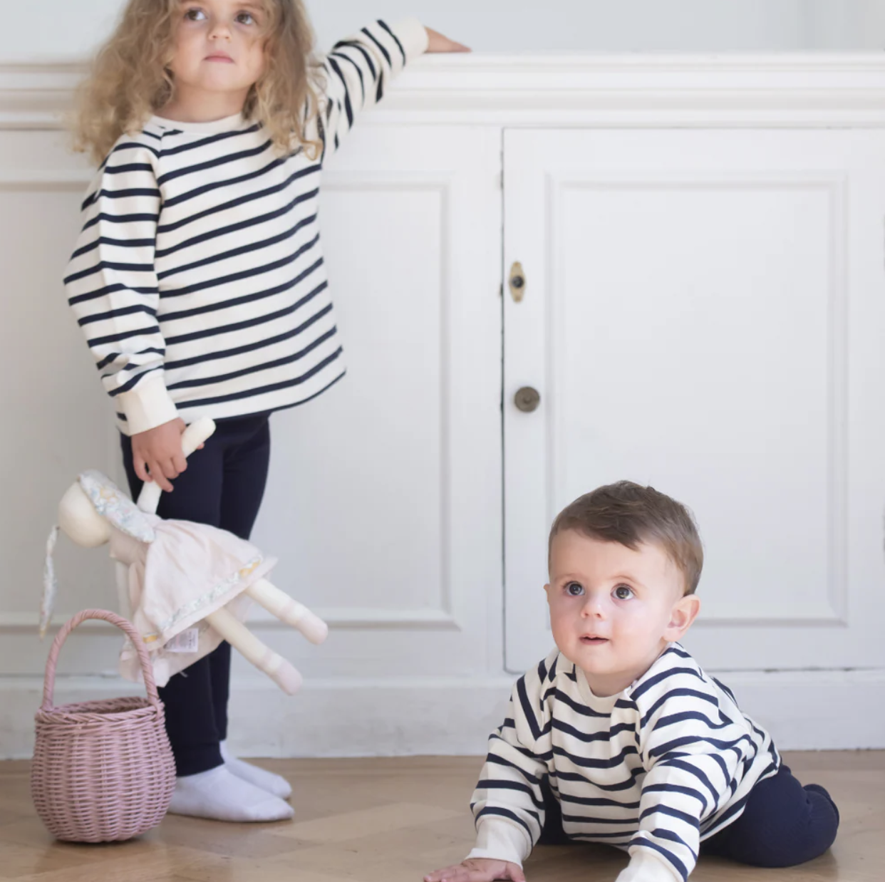 Cotton Sweatshirt - Breton Stripe