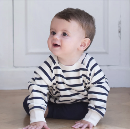 Cotton Sweatshirt - Breton Stripe