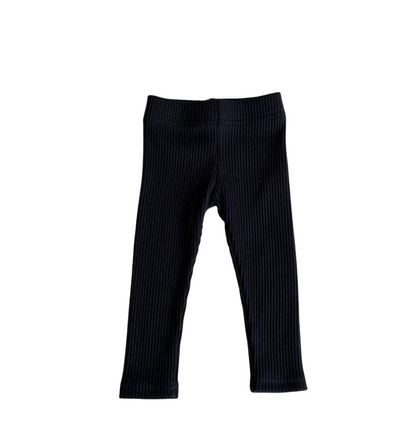 Ribbed Leggings - Navy