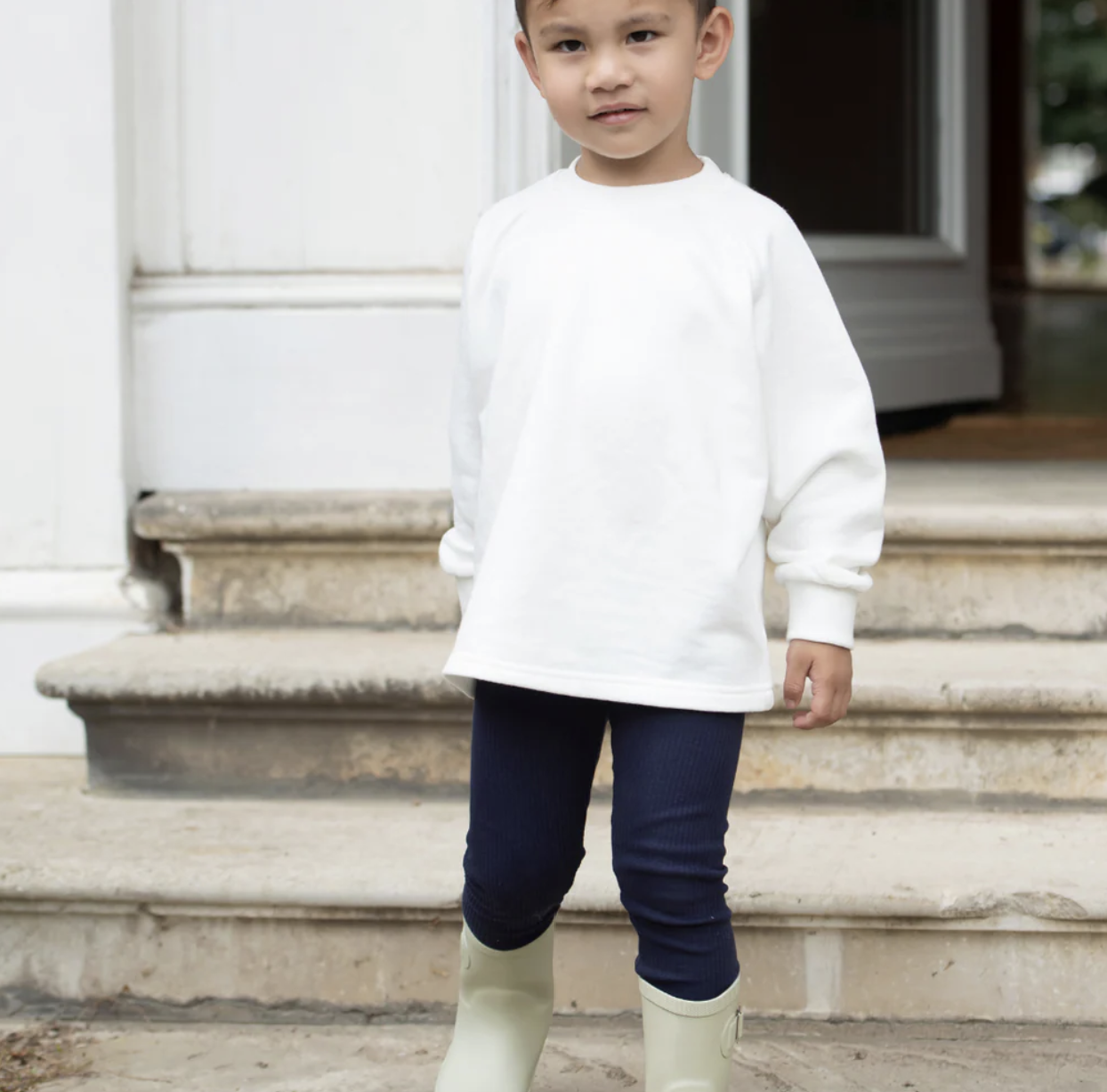 Ribbed Leggings - Navy