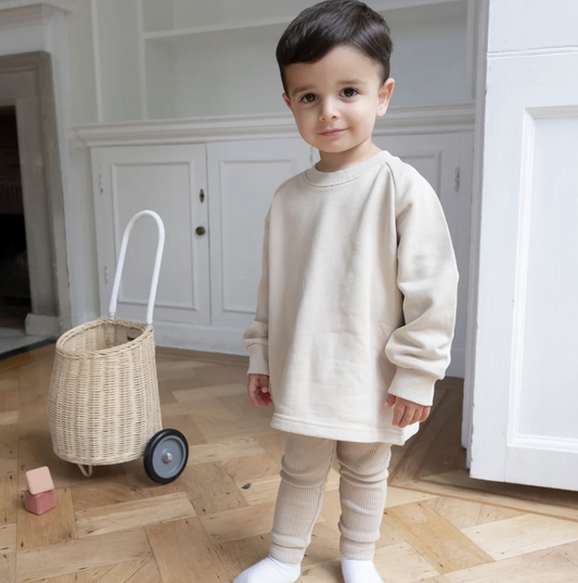 Cotton Sweatshirt - Light Beige