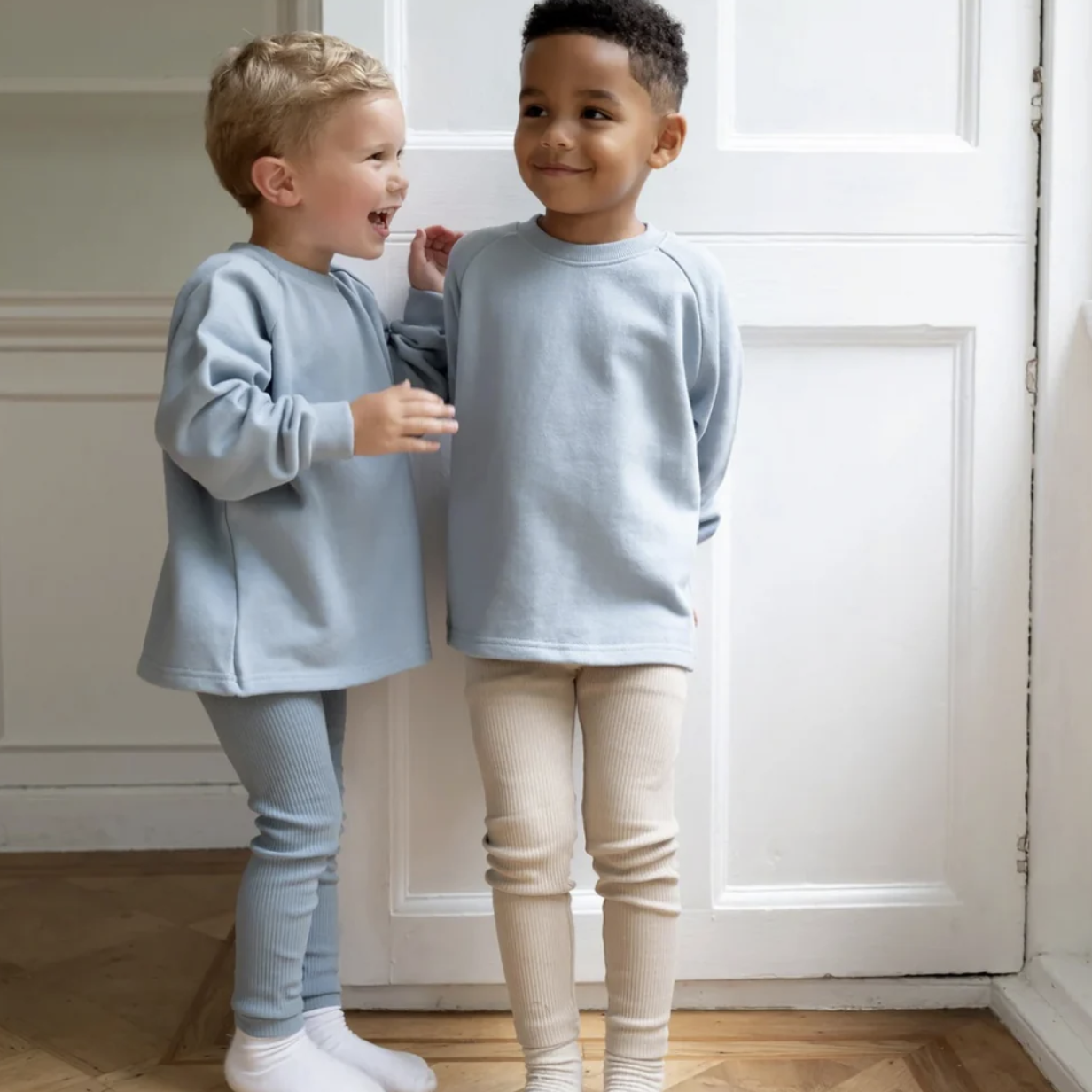 Ribbed Leggings - Light Beige